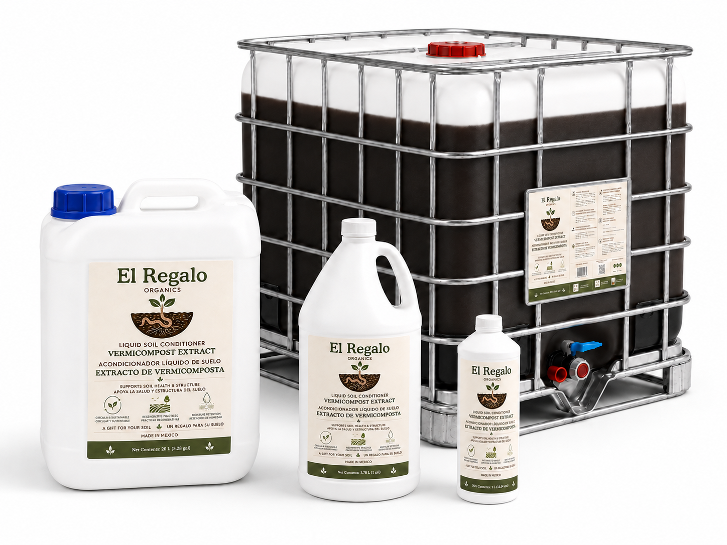 El Regalo Organics liquid product family.